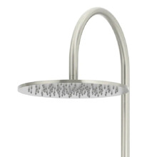 Round Gooseneck 300mm Twin Shower with single function hand shower